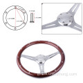 China Classic Wood Grain Silver Spoke Steering Wheel Manufactory